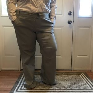 Stretch straight leg khaki